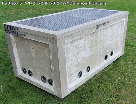 concrete box in ground for electrical connections|underground concrete electrical pull box.